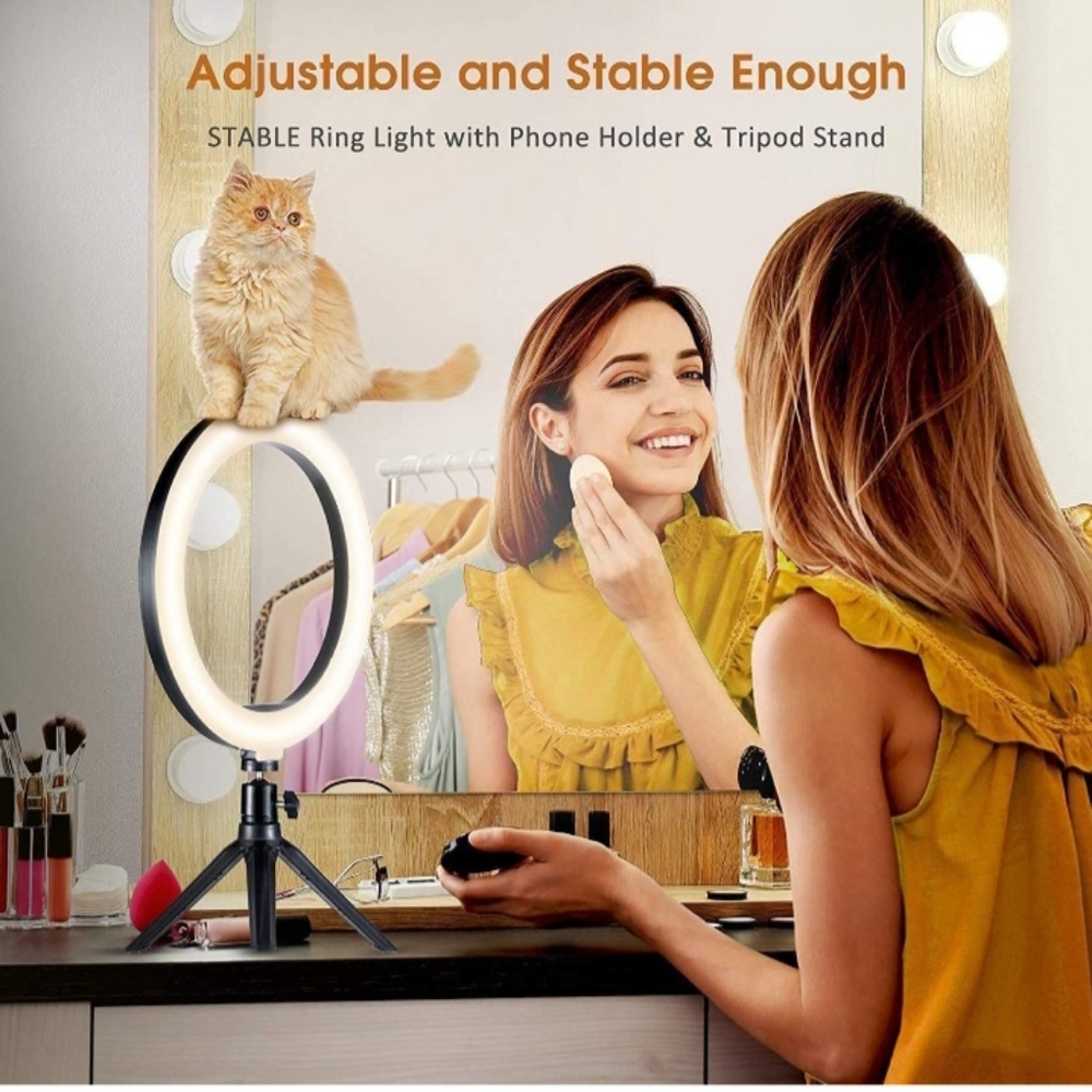 Led Ring Light w/phone holder 10 inches